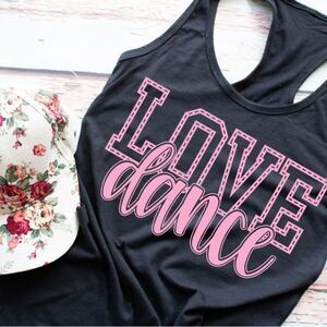 CUSTOM Made Love Dance Racerback Tank Top Next Level N1533